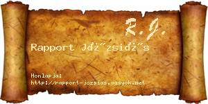Rapport Józsiás névjegykártya